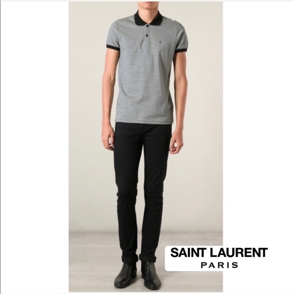 YSL -  Striped polo shirt, XS - Picture 5 of 5
